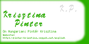 krisztina pinter business card